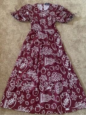 Sportsgirl boho maroon floral dress